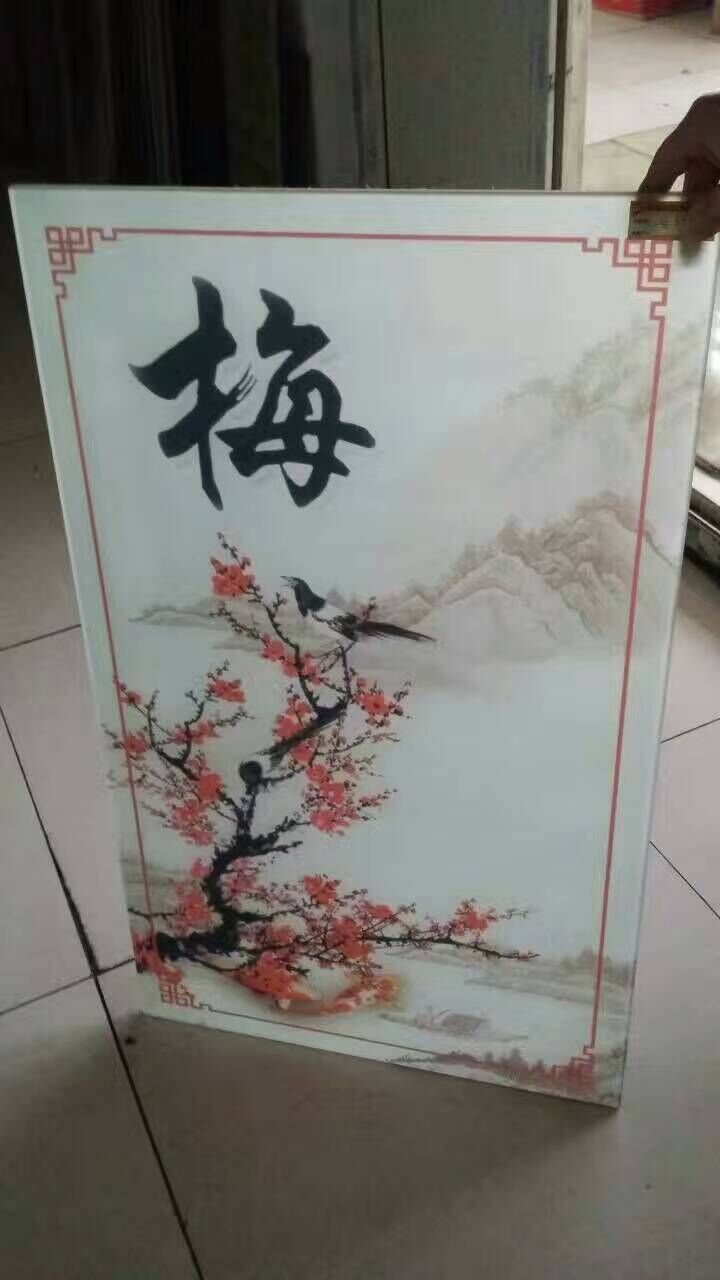 梅、蘭、竹、菊藝術(shù)玻璃