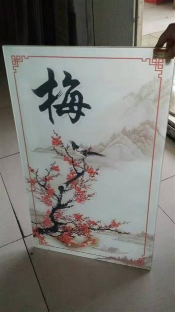 梅、蘭、竹、菊藝術(shù)玻璃